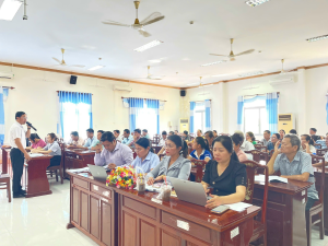 Ảnh triển khai việc thực hiện tín dụng chính sách xã hội trên địa bàn xã Thiện Hưng