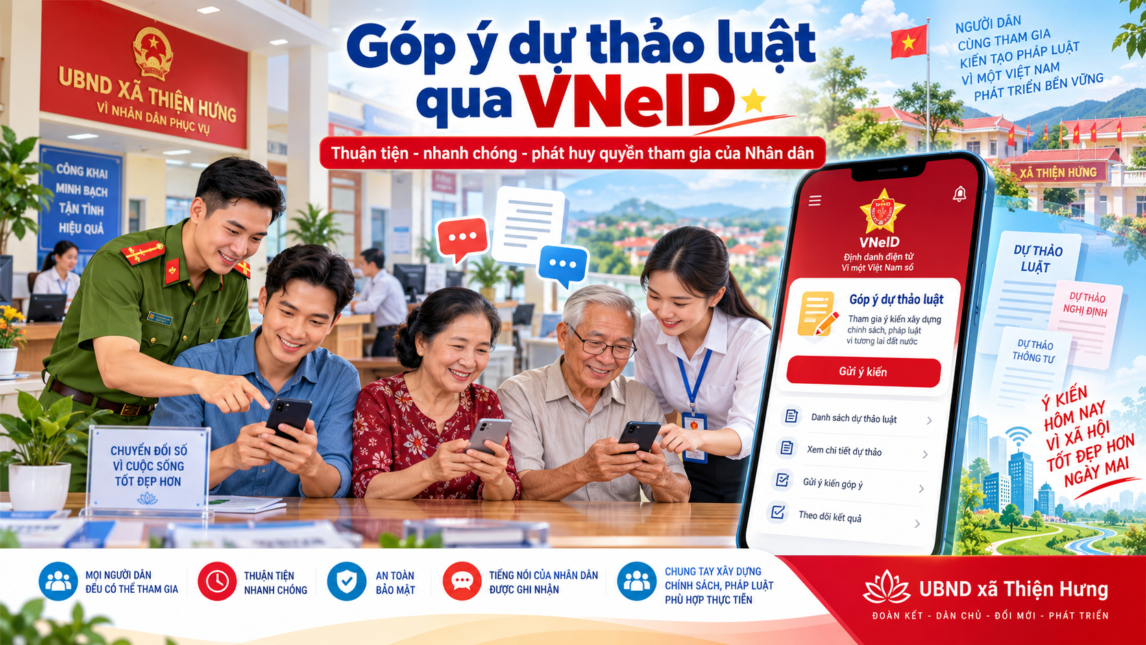 MỘT CHẠM TRÊN VNeID – GỬI Ý KIẾN CỦA MÌNH ĐẾN NHỮNG DỰ THẢO LUẬT GẦN GŨI VỚI CUỘC SỐNG